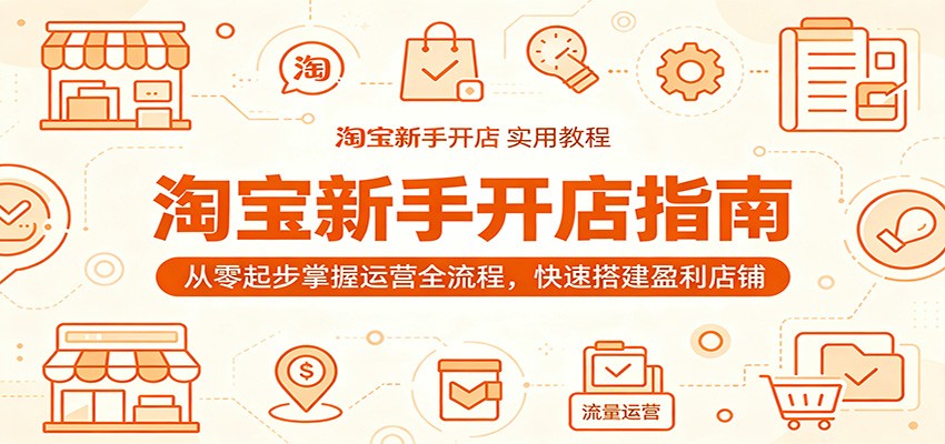 【福缘网创】淘宝新手开店指南：从零起步掌握运营全流程，快速搭建盈利店铺 - 初遇资源网