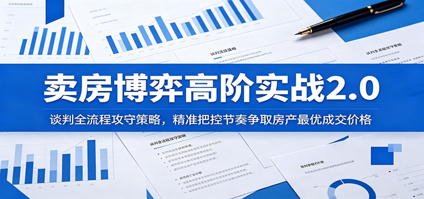 【福缘网创】卖房博弈高阶实战2.0：谈判全流程攻守策略，精准把控节奏争取房产最优成交价格 - 初遇资源网