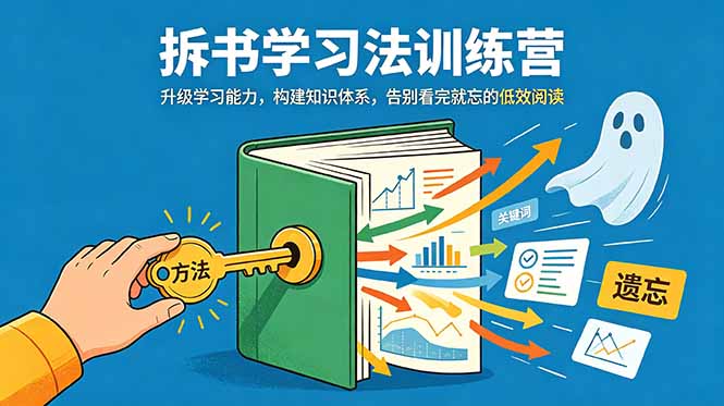 拆书学习法训练营,升级学习能力,构建知识体系,,告别看完就忘的低效阅读-初遇资源网