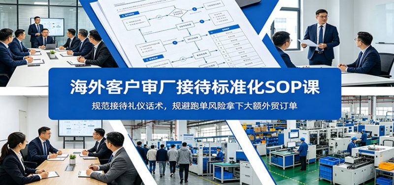 海外客户审厂接待标准化SOP课:规范接待礼仪话术,规避跑单风险拿下大额外贸订单-初遇资源网