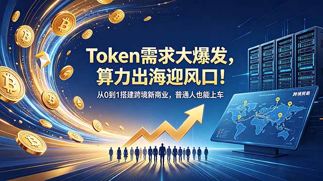 Token需求大爆发,算力出海迎风口!从0到1搭建跨境新商业,普通人也能上车-初遇资源网