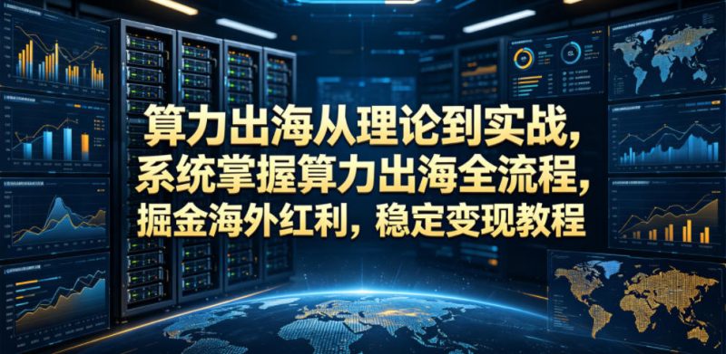 算力出海从理论到实战，系统掌握算力出海全流程，掘金海外红利，稳定变现教程-初遇资源网