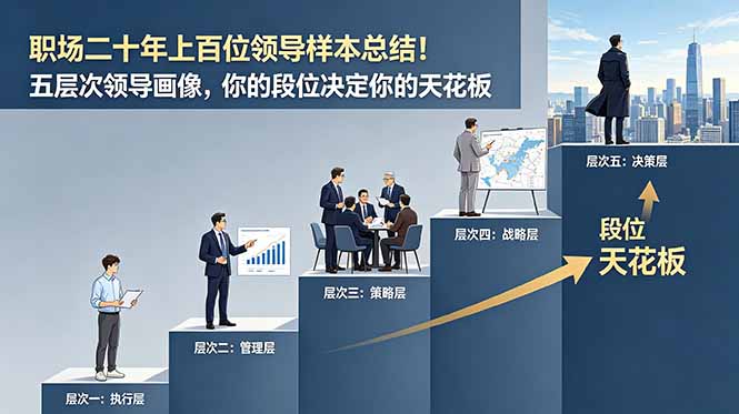 付费文章:职场二十年上百位领导样本总结!五层次领导画像,你的段位决定你的天花板-初遇资源网
