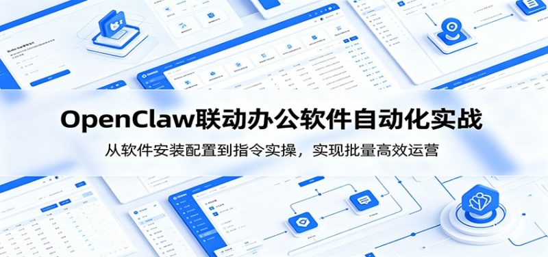 OpenClaw自动化实操课:从软件安装配置到指令实操,实现批量高效运营-初遇资源网