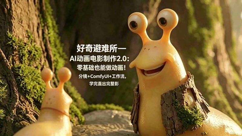 好奇避难所—AI动画电影制作2.0:零基础也能做动画!分镜+ComfyUI+工作流,学完直出完整影片-初遇资源网
