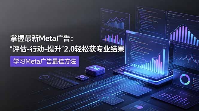 掌握最新的Meta广告，通过“评估-行动-提升”2.0版本轻松获得专业级结果。学习目前学习Meta广告的最佳方法-初遇资源网