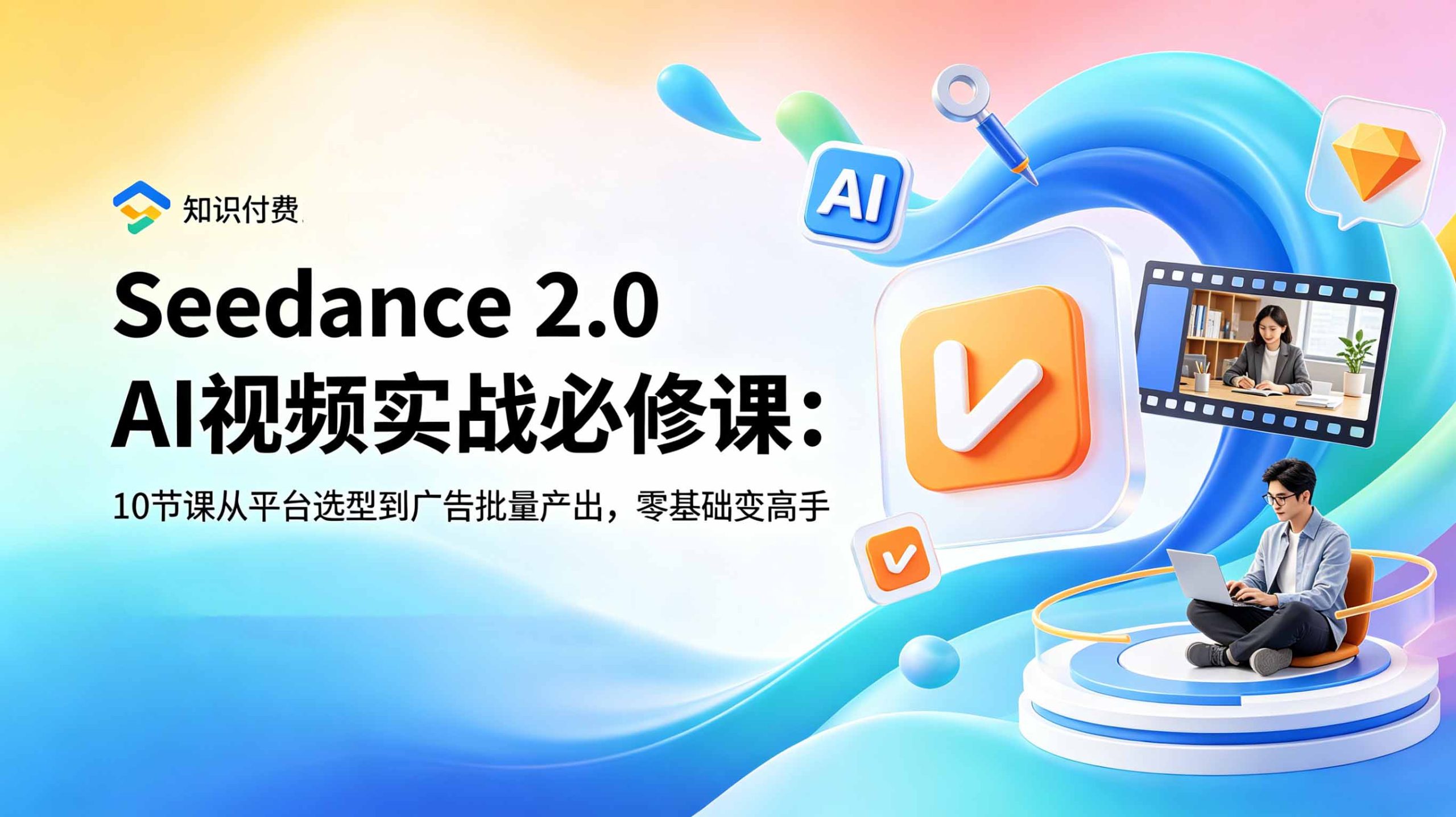【中创网】Seedance 2.0 AI视频实战必修课：10节课从平台选型到广告批量产出，零基础变高手 - 初遇资源网