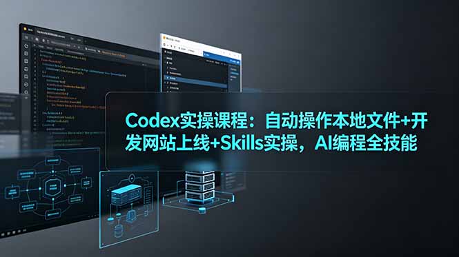 Codex实操课程:自动操作本地文件+开发网站上线+Skills实操,AI编程全技能-初遇资源网