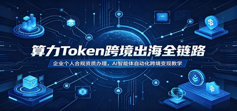 算力Token跨境出海全链路:企业个人合规资质办理,AI智能体自动化跨境变现教学-初遇资源网