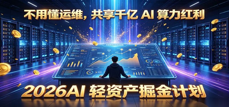 不用懂运维，共享千亿 AI 算力红利，2026AI 轻资产掘金计划-初遇资源网