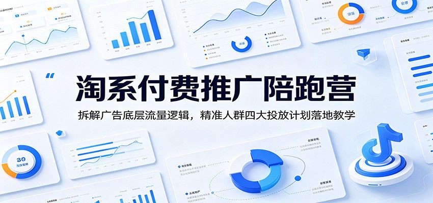 【福缘网创】淘系付费推广陪跑营：拆解广告底层流量逻辑，精准人群四大投放计划落地教学 - 初遇资源网