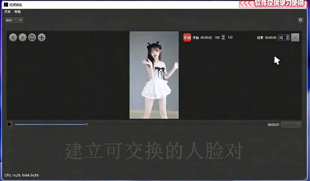 AI 人工智能如此夸张？一键视频换脸黑科技，纯本地离线运行，本地视频换脸娱乐工具， AI FaceSwap