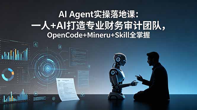【中创网】AI Agent实操落地课：一人+AI打造专业财务审计团队，OpenCode+Mineru+Skill全掌握 - 初遇资源网