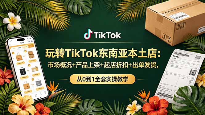【中创网】玩转TikTok东南亚本土店：市场概况+产品上架+起店折扣+出单发货，从0到1全套实操教学 - 初遇资源网
