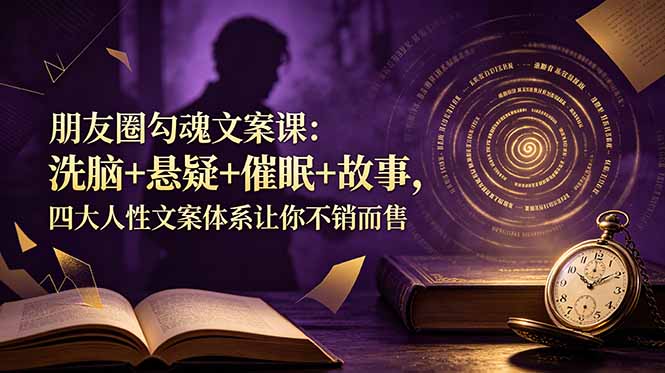 【中创网】朋友圈勾魂文案课：洗脑+悬疑+催眠+故事，四大人性文案体系让你不销而售 - 初遇资源网