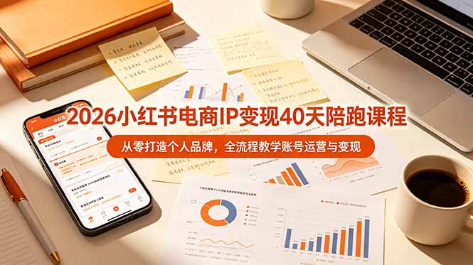 【中创网】2026小红书电商IP变现40天陪跑课程-11期，从零打造个人品牌，全流程教学账号运营与变现 - 初遇资源网