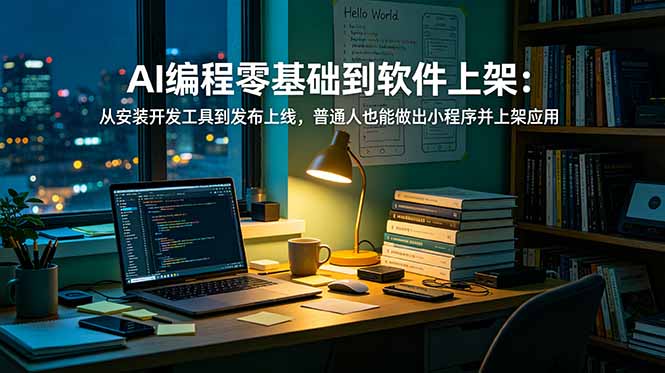 【中创网】AI编程零基础到软件上架：从安装开发工具到发布上线，普通人也能做出小程序并上架应用商店 - 初遇资源网