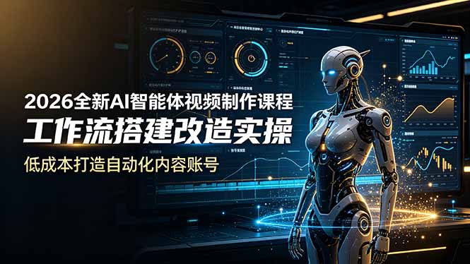 【中创网】2026全新AI Codex智能体视频制作课程，工作流搭建改造实操，低成本打造自动化内容账号 - 初遇资源网