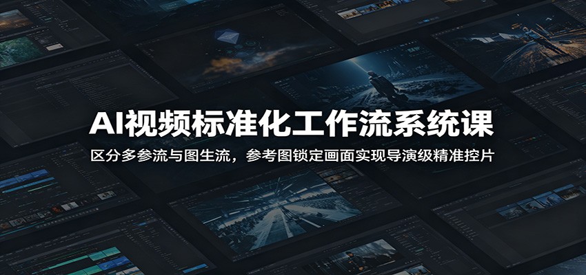 【福缘网创】AI视频标准化工作流系统课：区分多参流与图生流，参考图锁定画面实现导演级精准控片 - 初遇资源网