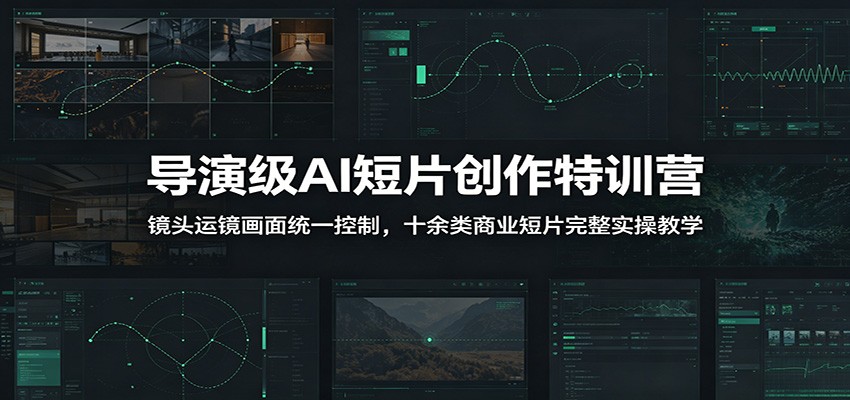 【福缘网创】导演级AI短片创作特训营：镜头运镜画面统一控制，十余类商业短片完整实操教学（更新） - 初遇资源网