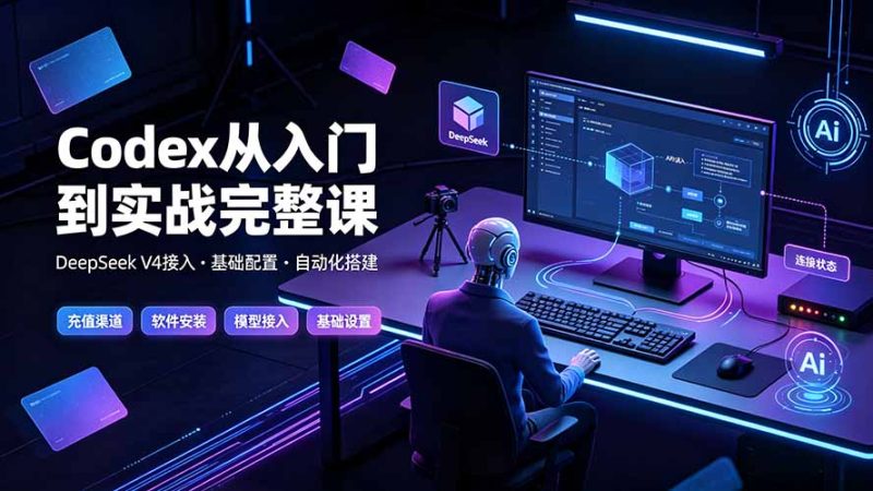 Codex从入门到实战完整课|充值·安装·接入DeepSeek,记忆·插件·Skill·CLI·MCP全拆解-初遇资源网