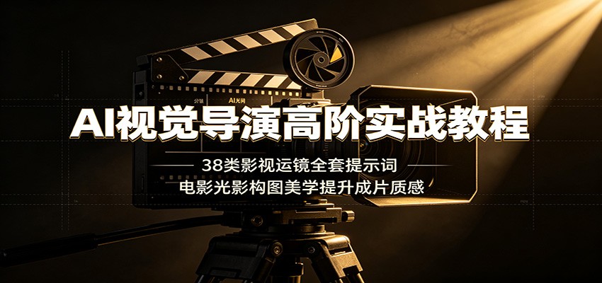 【福缘网创】AI视觉导演高阶实战教程：38类影视运镜全套提示词，电影光影构图美学提升成片质感 - 初遇资源网