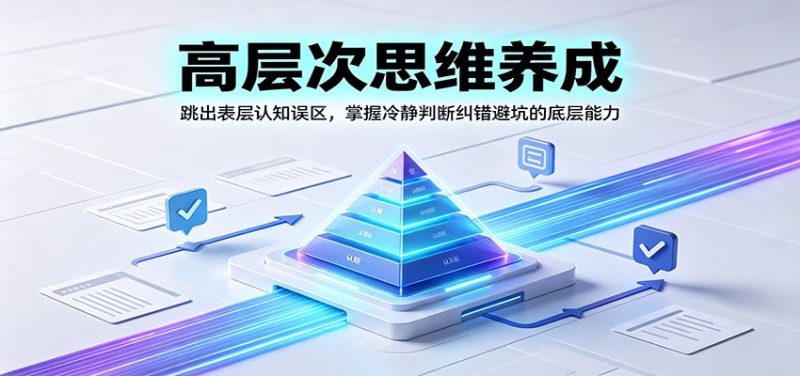 高层次思维养成：跳出表层认知误区，掌握冷静判断纠错避坑的底层能力-初遇资源网