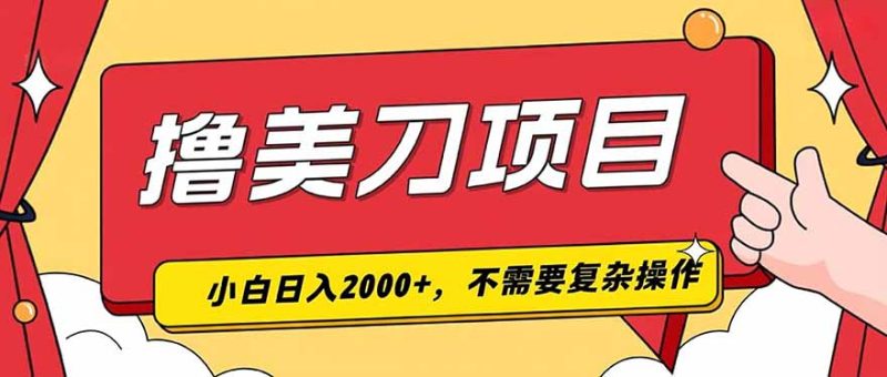 撸美刀，单日收入2000+，小白可做-初遇资源网