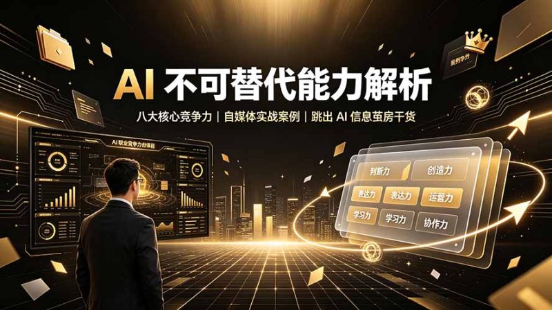 付费文章:AI 不可替代能力解析▸八大核心竞争力|自媒体实战案例|跳出 AI 信息茧房干货-初遇资源网