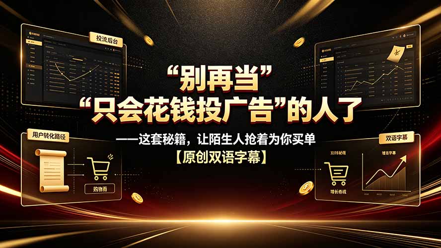 【中创网】别再当“只会花钱投广告”的人了——这套秘籍，让陌生人抢着为你买单【原创双语字幕】 - 初遇资源网