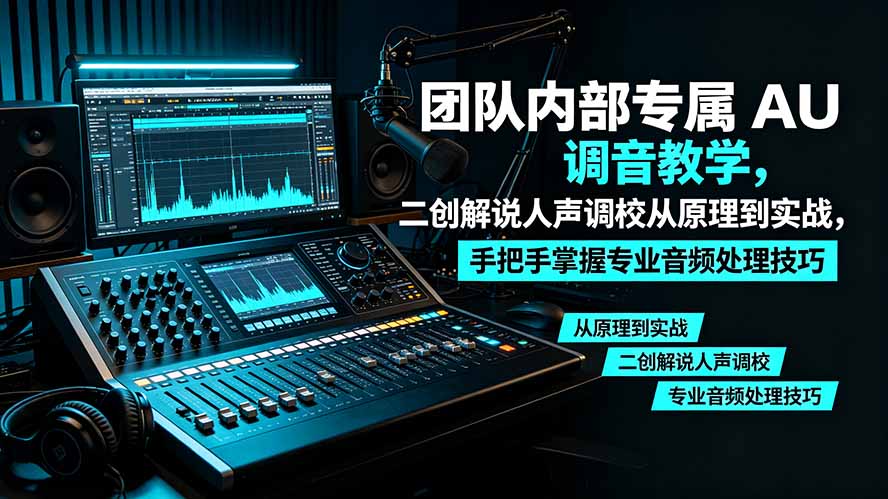 【中创网】某大佬团队内部专属 AU 调音教学，二创解说人声调校从原理到实战，手把手掌握专业音频处理技巧 - 初遇资源网
