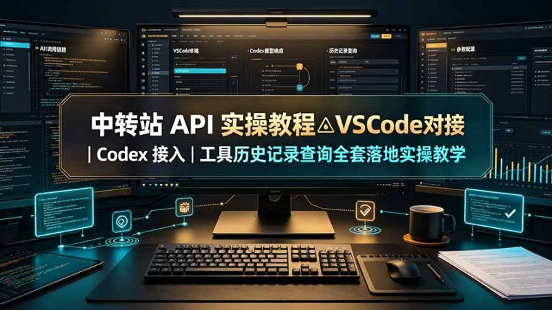 中转站 API 实操教程△VSCode 对接|Codex 接入|工具历史记录查询全套落地实操教学-初遇资源网