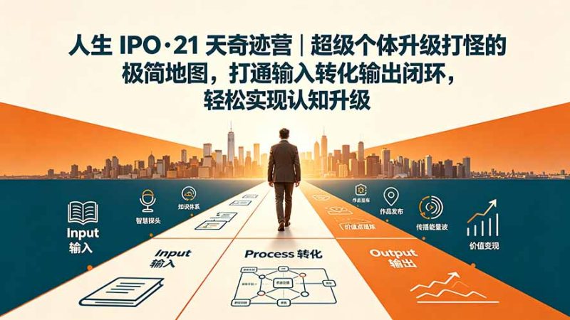 人生 IPO-21 天奇迹营|超级个体升级打怪的极简地图,打通输入转化输出闭环,轻松实现认知升级-初遇资源网