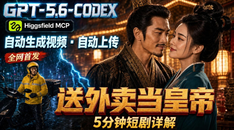 【中创网】GPT-5.6 Codex+Higgsfield MCP：一条指令生成5分钟短剧并自动上传YouTube（油管） - 初遇资源网