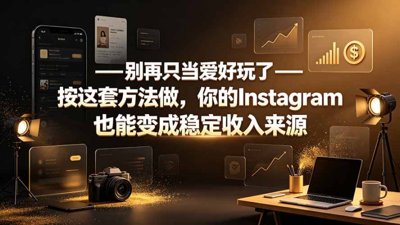 别再只当爱好玩了——按这套方法做,你的Instagram也能变成稳定收入来源-初遇资源网