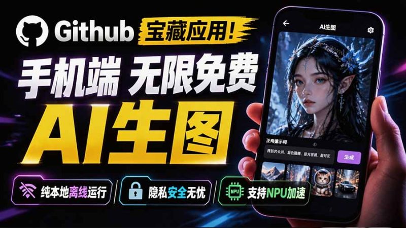 Github宝藏应用！手机端无限免费AI 生图，纯本地离线运行，支持NPU加速 斩获3.1k stars，local-dream-初遇资源网