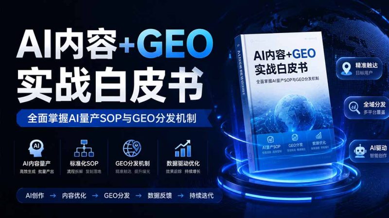 AI内容+GEO实战白皮书。全面掌握AI量产SOP与GEO分发机制-初遇资源网