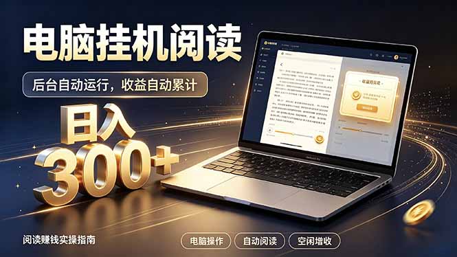 看小说也有收益?自动化流程,轻松日入300+-初遇资源网