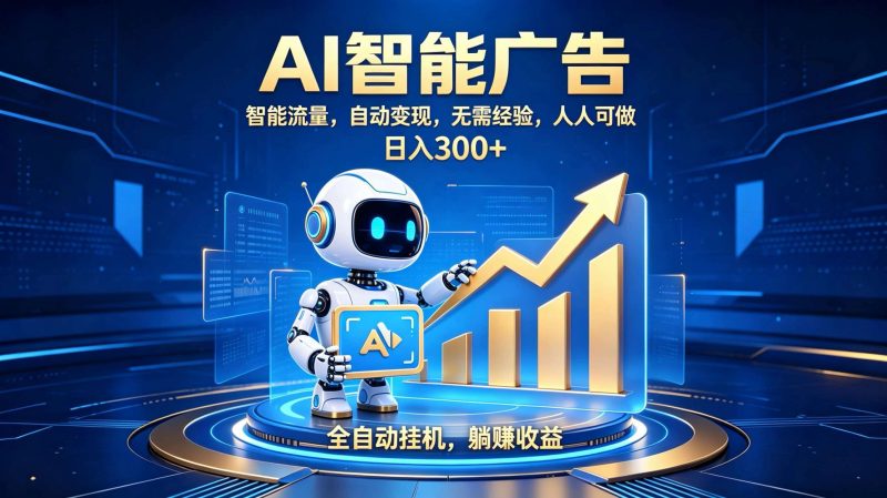 轻资产新赛道,全自动AI广告,打造持续收益-初遇资源网