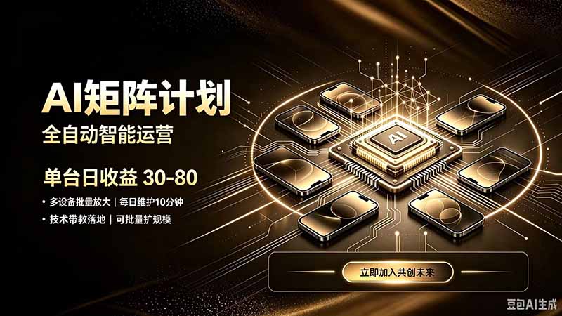 AI智能对话,矩阵规模化创业,全程技术扶持,长久稳定,日入800+-初遇资源网