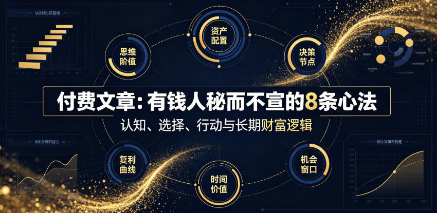 【冒泡网】付费文章：有钱人秘而不宣的8条心法 - 初遇资源网
