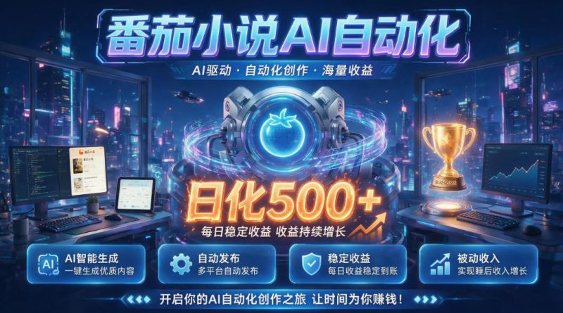 小白可做番茄AI,居家轻创业,每日稳赚500➕,普通人低门槛轻松线上增收-初遇资源网