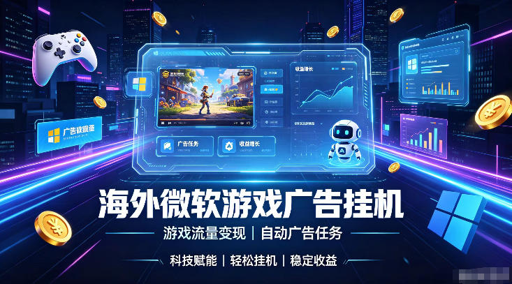 海外游戏广告自动挂G,轻资产海外副业风口,单设备稳定产出500+-初遇资源网