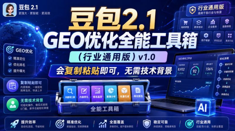 豆包2.1 GEO优化全能工具箱(行业通用版)v1.0,会复制粘贴即可,无需技术背景-初遇资源网