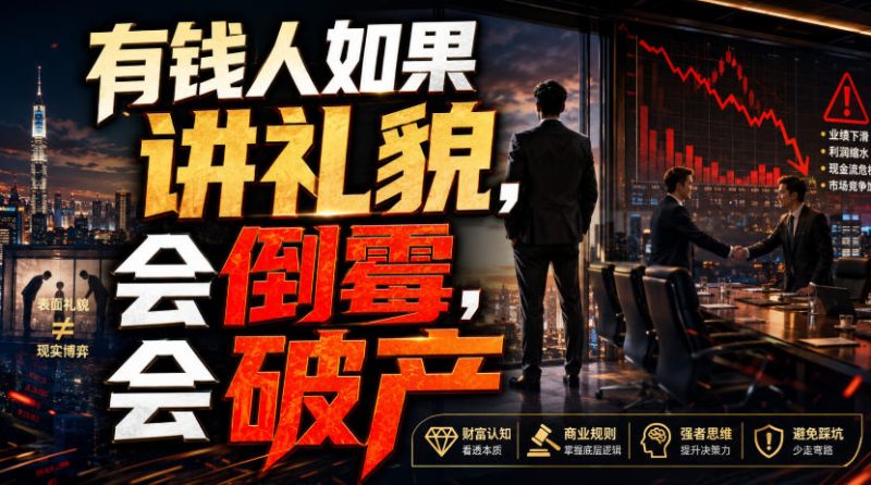 付费文章:有钱人如果讲礼貌,会倒霉,会破产-初遇资源网