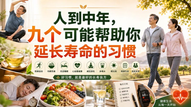 付费文章:人到中年,九个可能帮助你延长寿命的习惯-初遇资源网