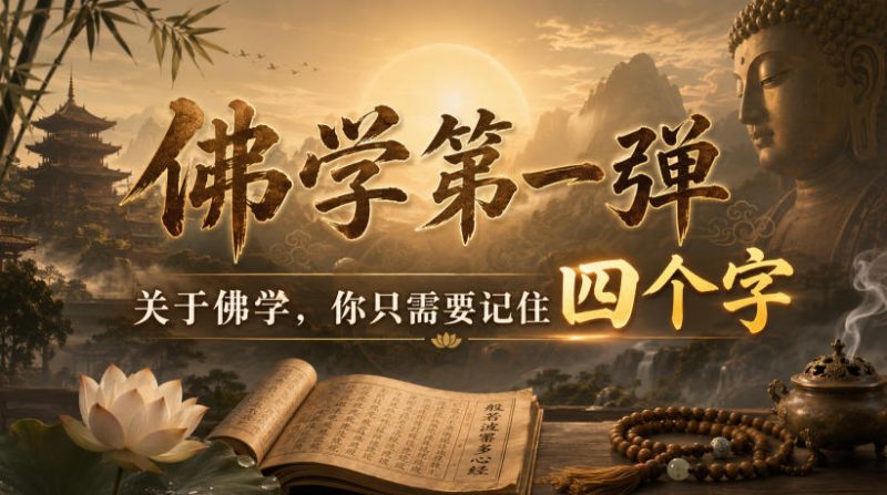 付费文章:佛学第一弹,关于佛学,你只需要记住四个字-初遇资源网
