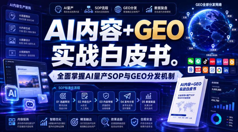 【冒泡网】AI内容+GEO实战白皮书，全面掌握AI量产SOP与GEO分发机制【文档】 - 初遇资源网