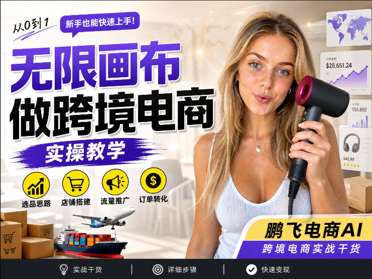 【跨境电商必备】AI无线画布制作商品宣传视频，四步搞定，无线画布工作流，操作简单好上手-初遇资源网