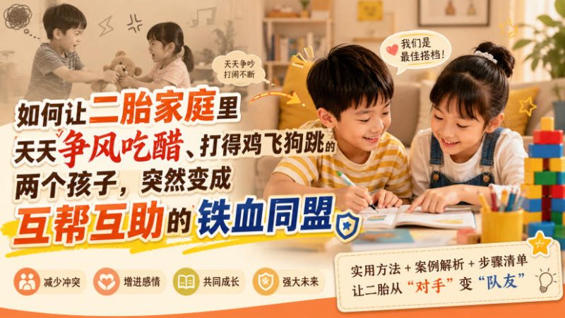付费文章:如何让二胎家庭里天天争风吃醋、打得鸡飞狗跳的两个孩子,突然变成互帮互助的铁血同盟?-初遇资源网